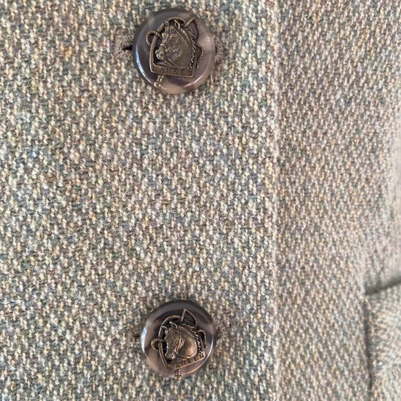 RARE🔥RALPH Lauren sz 2P vintage tweed English riding Style wool blend 3 button - Picture 3 of 9